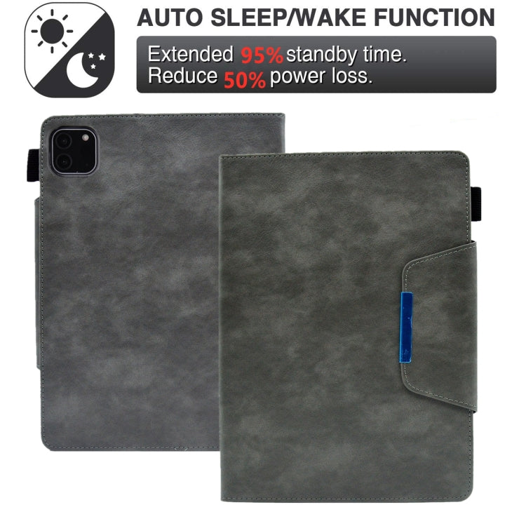 For iPad Pro 11 2025 / 2024 Suede Cross Texture Magnetic Clasp Leather Smart Tablet Case