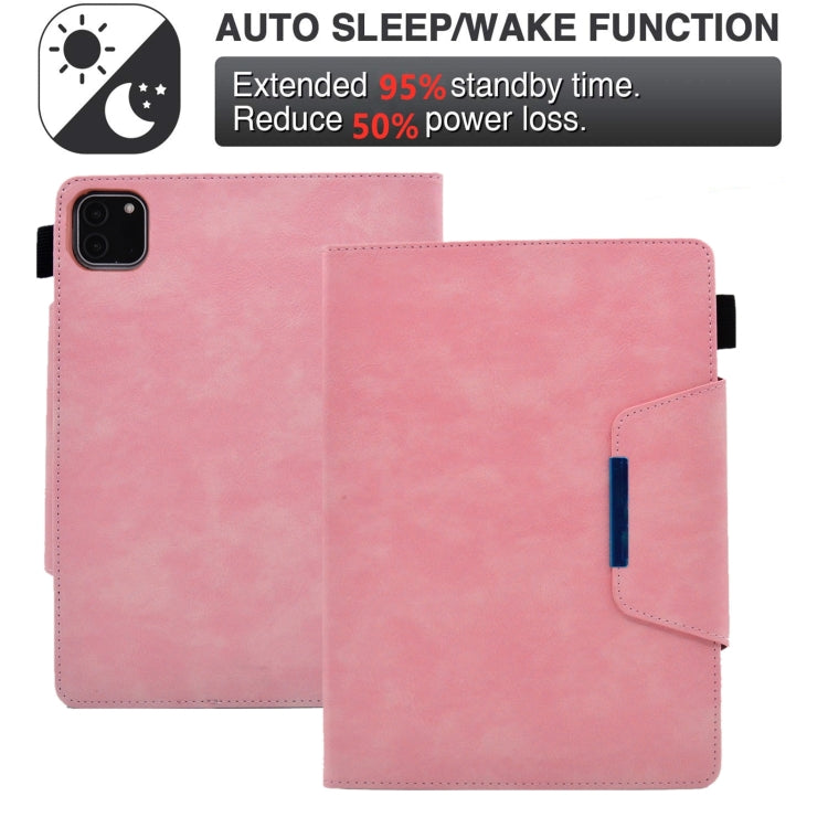 For iPad Pro 11 2025 / 2024 Suede Cross Texture Magnetic Clasp Leather Smart Tablet Case