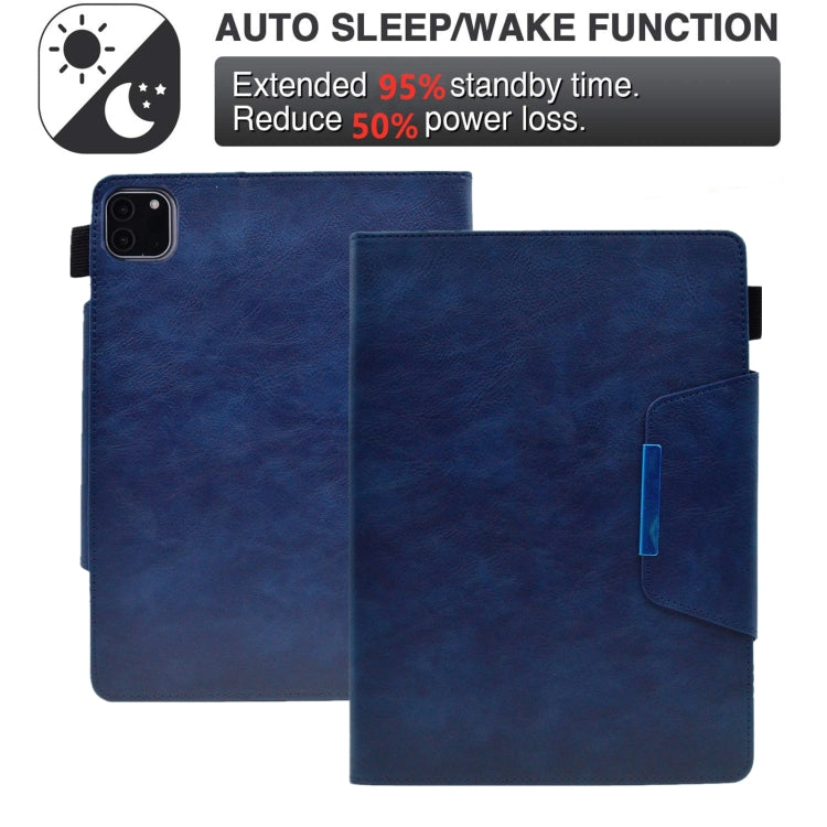 For iPad Pro 11 2025 / 2024 Suede Cross Texture Magnetic Clasp Leather Smart Tablet Case