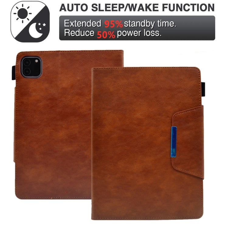 For iPad Pro 11 2025 / 2024 Suede Cross Texture Magnetic Clasp Leather Smart Tablet Case
