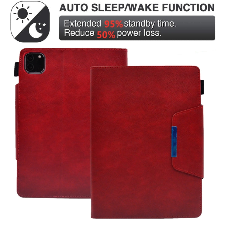 For iPad Pro 11 2025 / 2024 Suede Cross Texture Magnetic Clasp Leather Smart Tablet Case