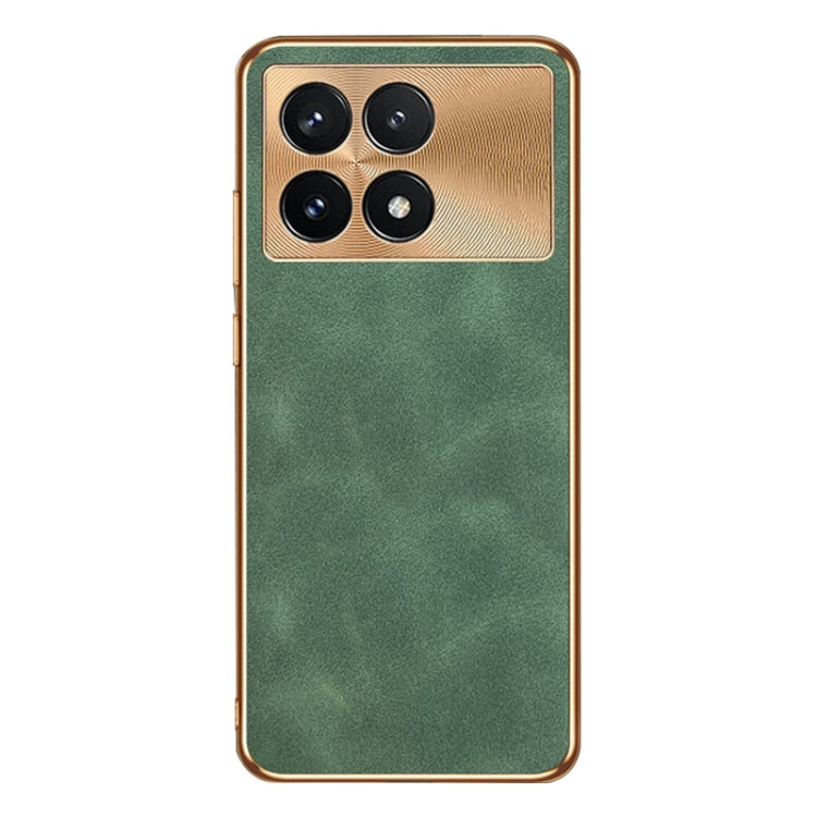 For Xiaomi Redmi K70 Electroplating Lambskin Leather Phone Case
