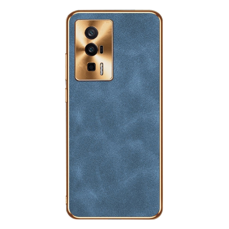 For Xiaomi Redmi K60 Electroplating Lambskin Leather Phone Case