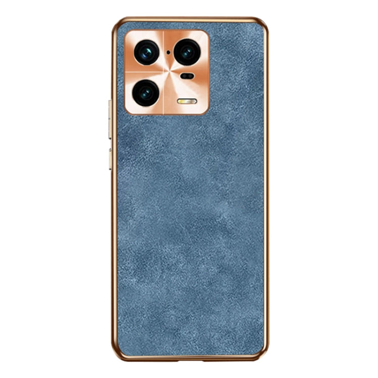 For Xiaomi 13 Electroplating Lambskin Leather Phone Case