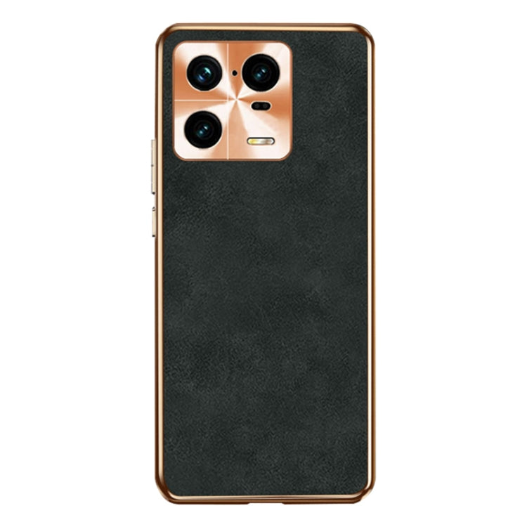 For Xiaomi 13 Electroplating Lambskin Leather Phone Case