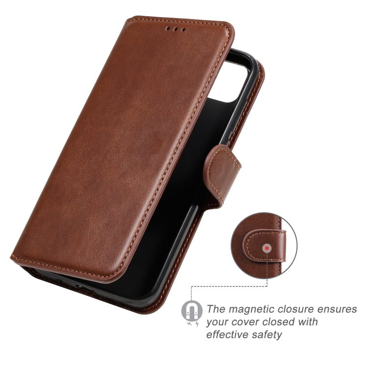 For Huawei Y5p (2020) Classic Calf Texture PU + TPU Horizontal Flip Leather Case, with Holder & Card Slots & Wallet