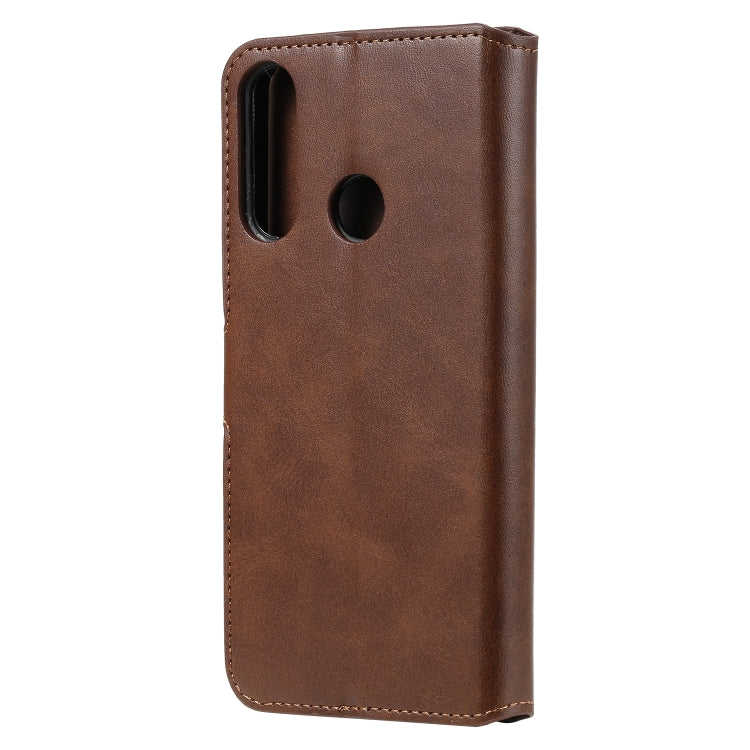 For Huawei Y6p (2020) Classic Calf Texture PU + TPU Horizontal Flip Leather Case, with Holder & Card Slots & Wallet