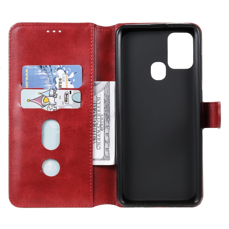 For Samsung Galaxy A21s Classic Calf Texture PU + TPU Horizontal Flip Leather Case, with Holder & Card Slots & Wallet