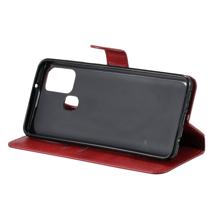 For Samsung Galaxy A21s Classic Calf Texture PU + TPU Horizontal Flip Leather Case, with Holder & Card Slots & Wallet