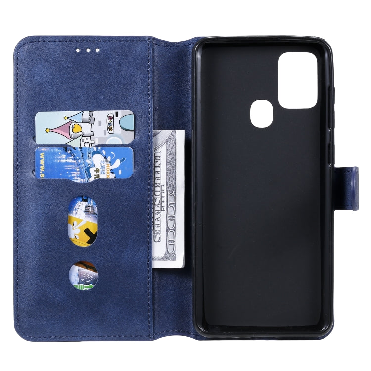For Samsung Galaxy A21s Classic Calf Texture PU + TPU Horizontal Flip Leather Case, with Holder & Card Slots & Wallet