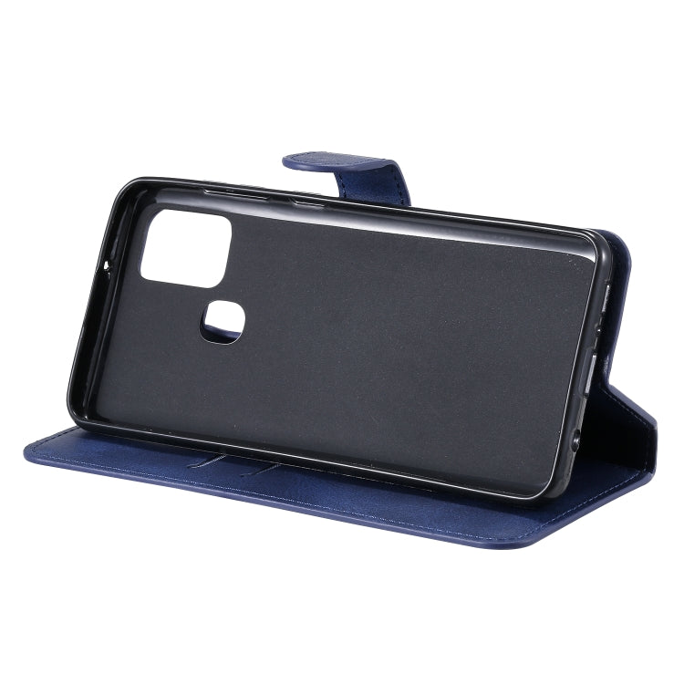 For Samsung Galaxy A21s Classic Calf Texture PU + TPU Horizontal Flip Leather Case, with Holder & Card Slots & Wallet