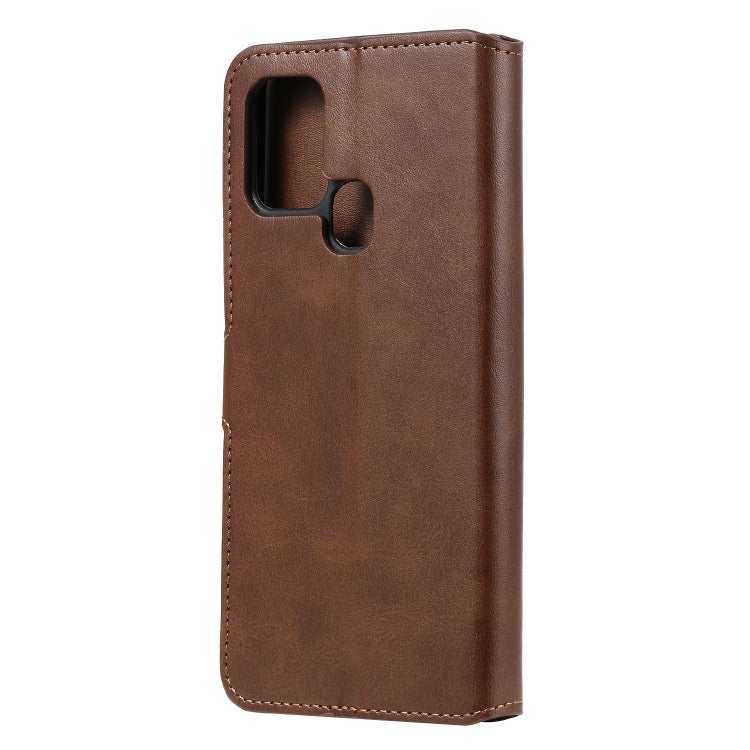 For Samsung Galaxy A21s Classic Calf Texture PU + TPU Horizontal Flip Leather Case, with Holder & Card Slots & Wallet