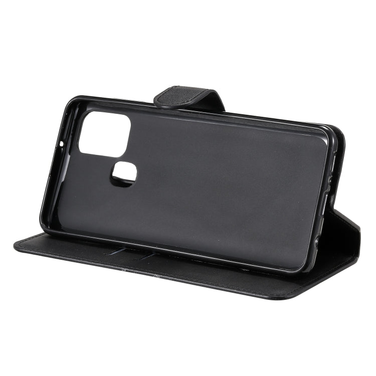 For Samsung Galaxy A21s Classic Calf Texture PU + TPU Horizontal Flip Leather Case, with Holder & Card Slots & Wallet