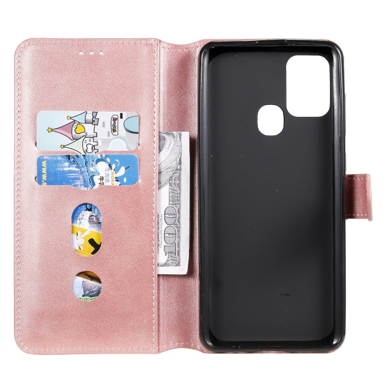 For Samsung Galaxy A21s Classic Calf Texture PU + TPU Horizontal Flip Leather Case, with Holder & Card Slots & Wallet