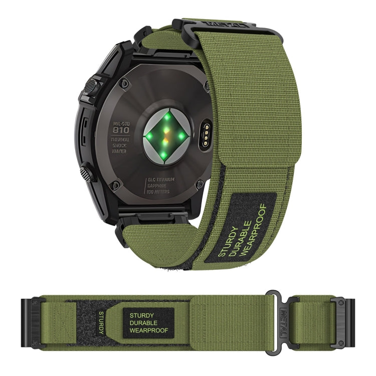 For Garmin MARQ Athlete Gen 2 22mm Two-Section Nylon Watch Band