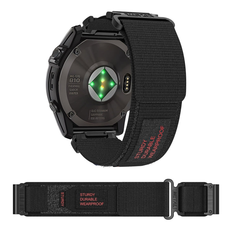 For Garmin Descent MK 2 26mm Two-Section Nylon Watch Band