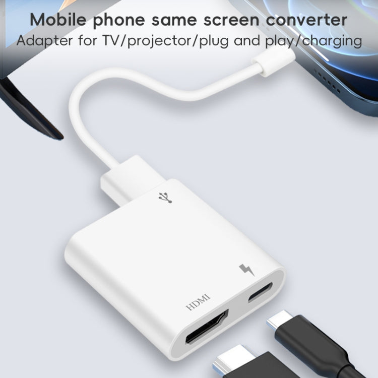 XM006 1080P iOS10.0 HDMI Mobile Phone AV Adapter - White