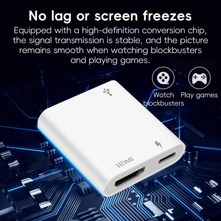 XM006 1080P iOS10.0 HDMI Mobile Phone AV Adapter - White
