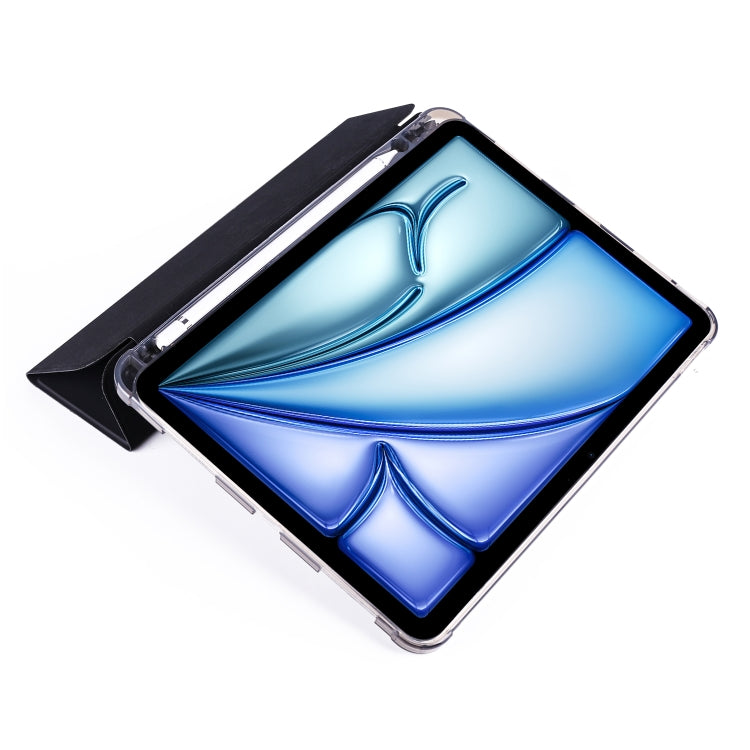For iPad Air 11 2026 / 2025 / 2024 3-fold TPU Leather Smart Tablet Case with Pen Slot