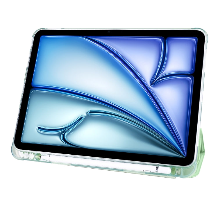 For iPad Air 11 2026 / 2025 / 2024 3-fold TPU Leather Smart Tablet Case with Pen Slot