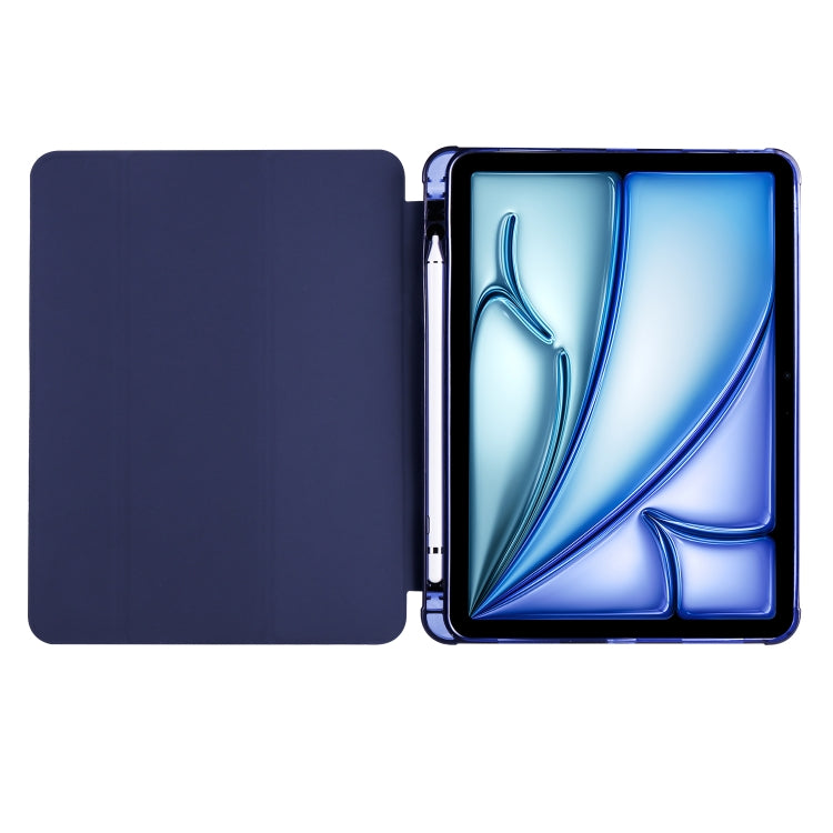 For iPad Air 11 2026 / 2025 / 2024 3-fold TPU Leather Smart Tablet Case with Pen Slot