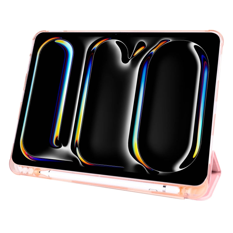 For iPad Pro 11 2025 / 2024 3-fold TPU Leather Smart Tablet Case with Pen Slot