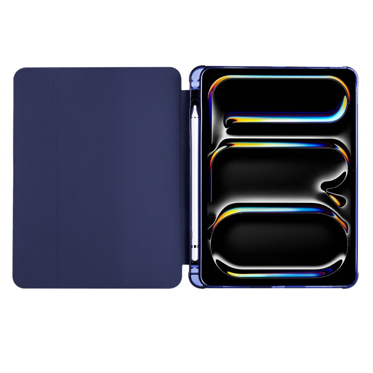 For iPad Pro 11 2025 / 2024 3-fold TPU Leather Smart Tablet Case with Pen Slot