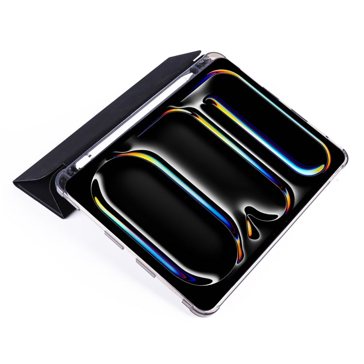 For iPad Pro 13 2025 / 2024 3-fold TPU Leather Smart Tablet Case with Pen Slot