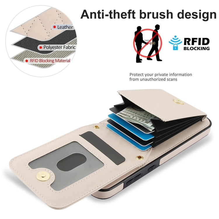 For Samsung Galaxy A55 5G YM015 Crossbody Rhombic Card Bag RFID Phone Case