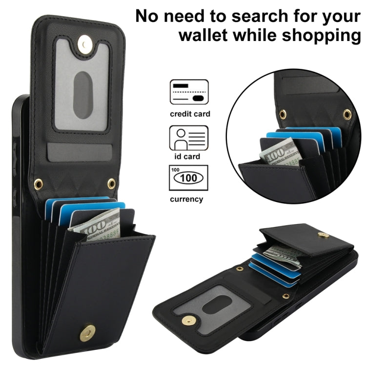 For Samsung Galaxy A55 5G YM015 Crossbody Rhombic Card Bag RFID Phone Case