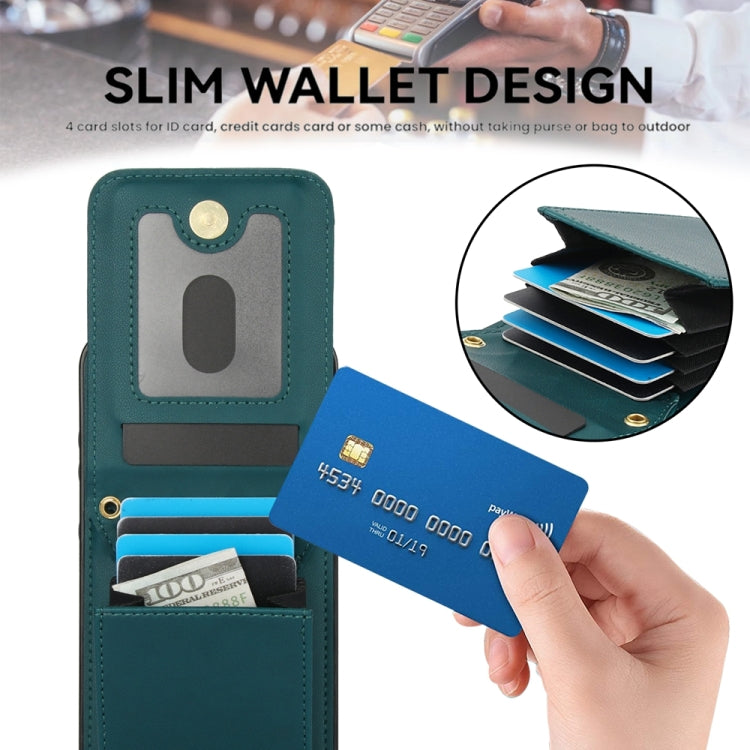 For Samsung Galaxy A55 5G YM015 Crossbody Rhombic Card Bag RFID Phone Case