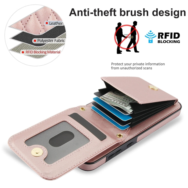 For Samsung Galaxy A55 5G YM015 Crossbody Rhombic Card Bag RFID Phone Case