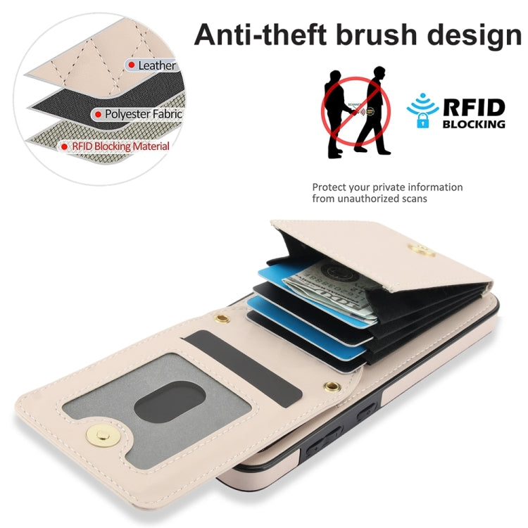 For Samsung Galaxy S24 5G YM015 Crossbody Rhombic Card Bag RFID Phone Case
