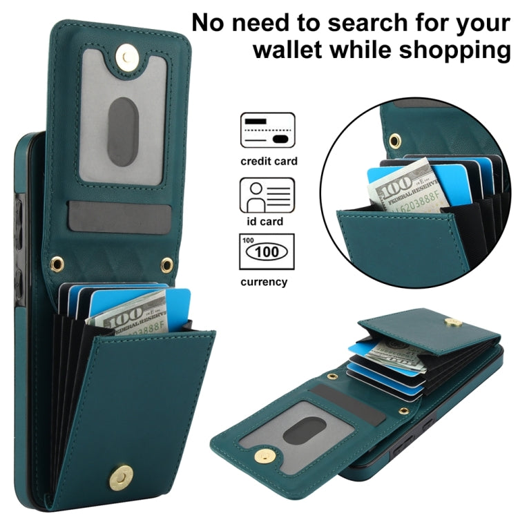 For Samsung Galaxy S24 5G YM015 Crossbody Rhombic Card Bag RFID Phone Case