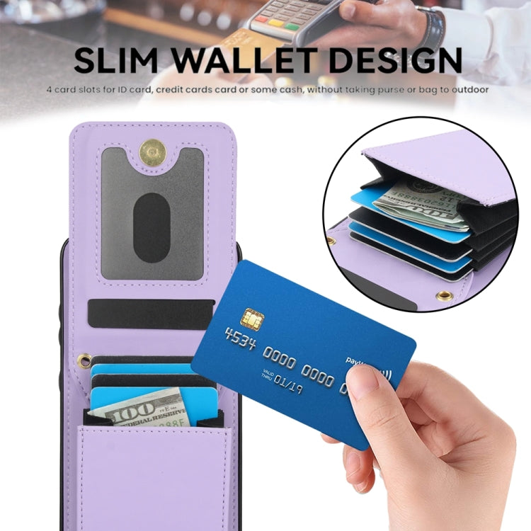 For Samsung Galaxy S24 5G YM015 Crossbody Rhombic Card Bag RFID Phone Case