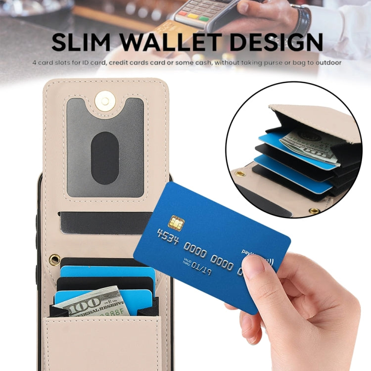 For Samsung Galaxy S23 5G YM015 Crossbody Rhombic Card Bag RFID Phone Case