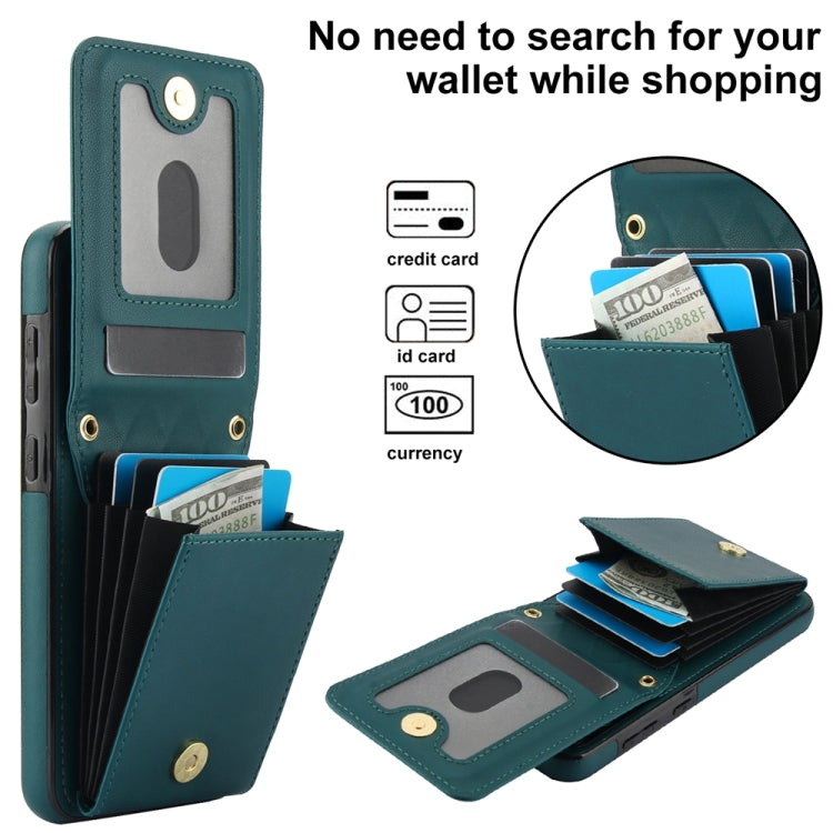 For Samsung Galaxy S23 5G YM015 Crossbody Rhombic Card Bag RFID Phone Case