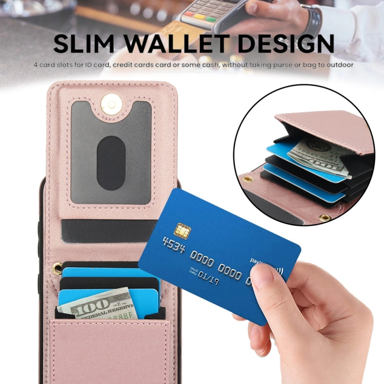 For Samsung Galaxy S23 5G YM015 Crossbody Rhombic Card Bag RFID Phone Case