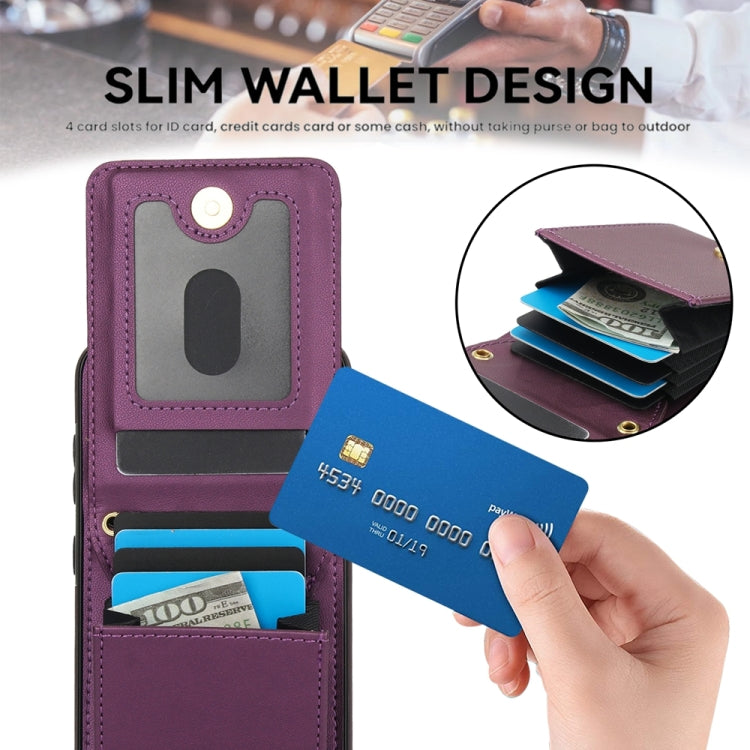 For Samsung Galaxy S23 5G YM015 Crossbody Rhombic Card Bag RFID Phone Case