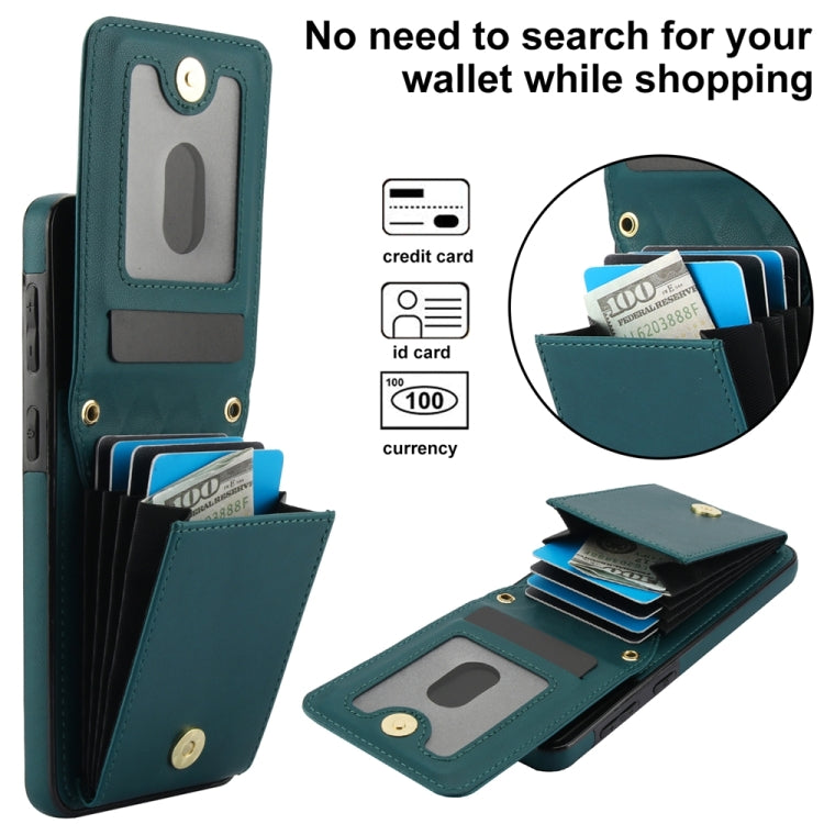 For Samsung Galaxy S21 5G YM015 Crossbody Rhombic Card Bag RFID Phone Case