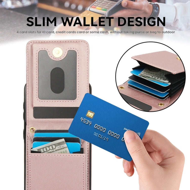 For Samsung Galaxy S21 5G YM015 Crossbody Rhombic Card Bag RFID Phone Case