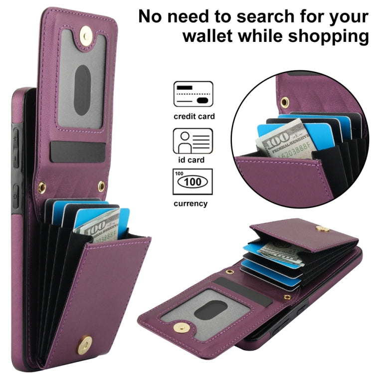 For Samsung Galaxy S21 5G YM015 Crossbody Rhombic Card Bag RFID Phone Case