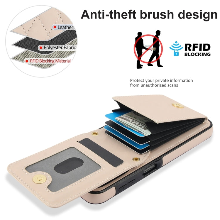 For Samsung Galaxy A14 4G / 5G YM015 Crossbody Rhombic Card Bag RFID Phone Case