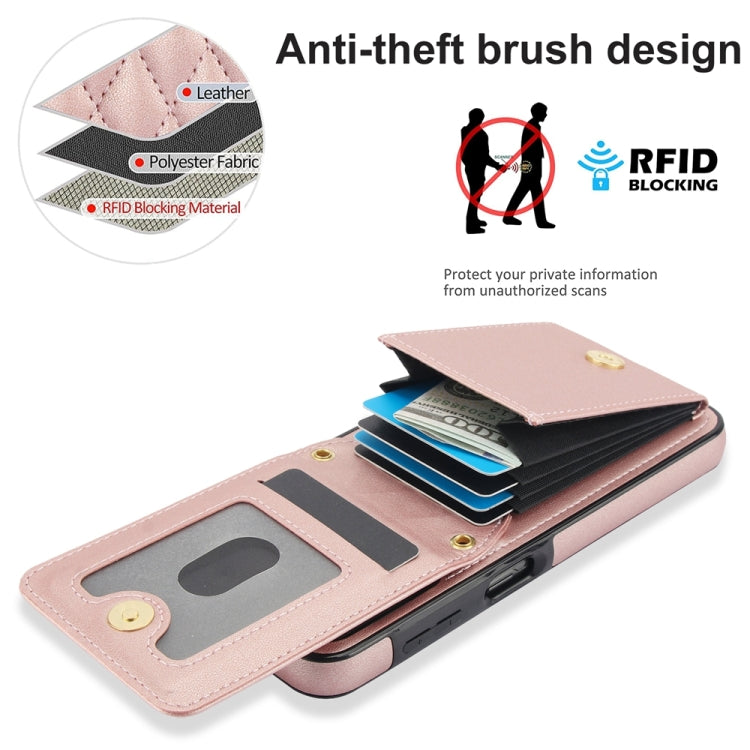 For Samsung Galaxy A14 4G / 5G YM015 Crossbody Rhombic Card Bag RFID Phone Case