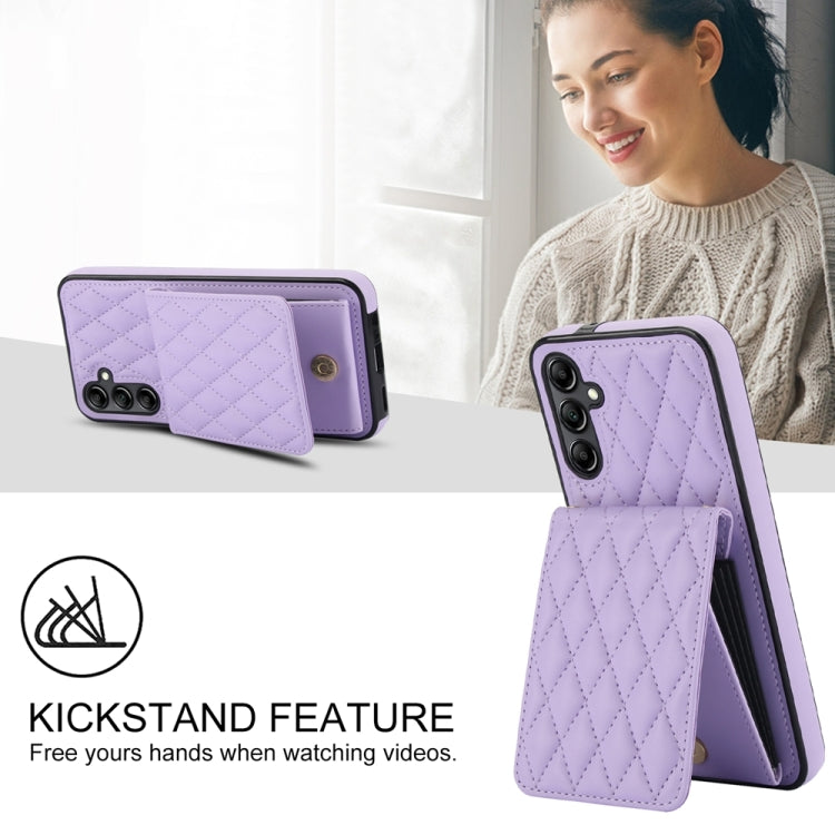 For Samsung Galaxy A14 4G / 5G YM015 Crossbody Rhombic Card Bag RFID Phone Case