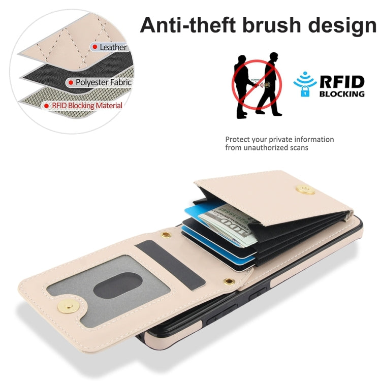 For Samsung Galaxy S21 Ultra 5G YM015 Crossbody Rhombic Card Bag RFID Phone Case