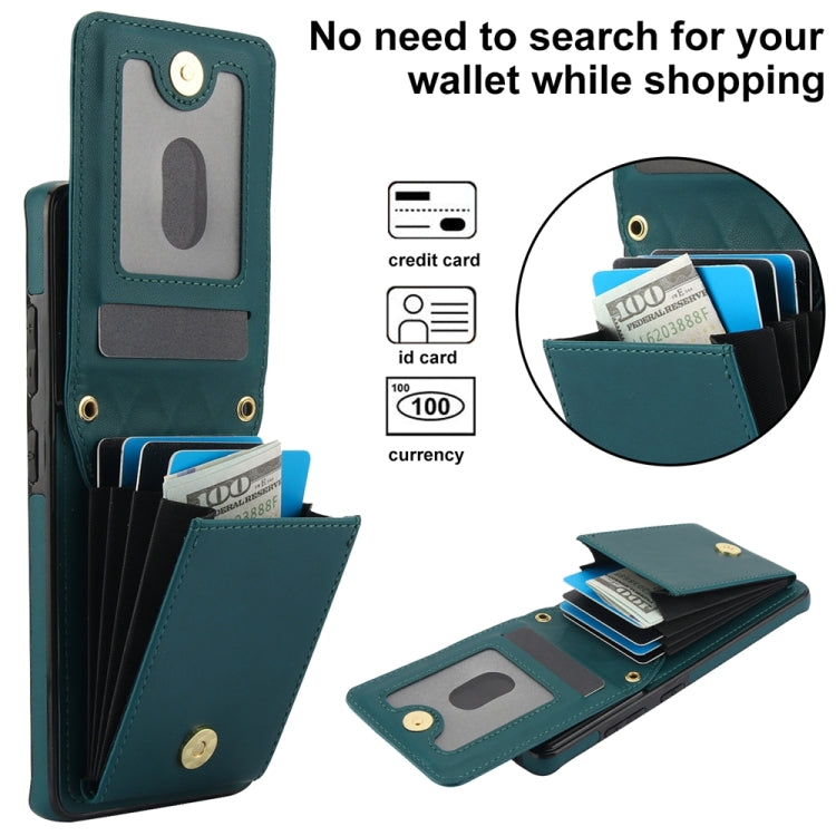 For Samsung Galaxy S21 Ultra 5G YM015 Crossbody Rhombic Card Bag RFID Phone Case