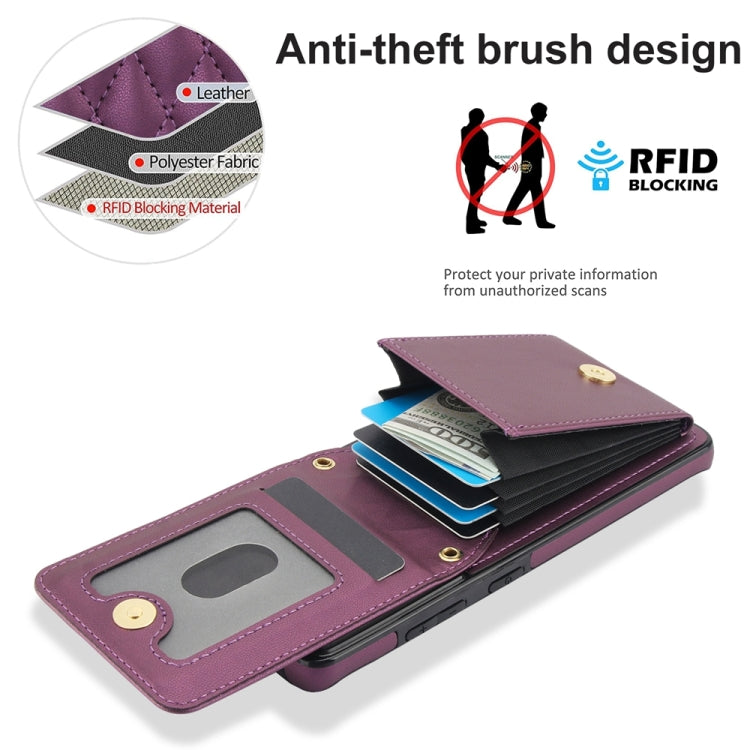 For Samsung Galaxy S21 Ultra 5G YM015 Crossbody Rhombic Card Bag RFID Phone Case