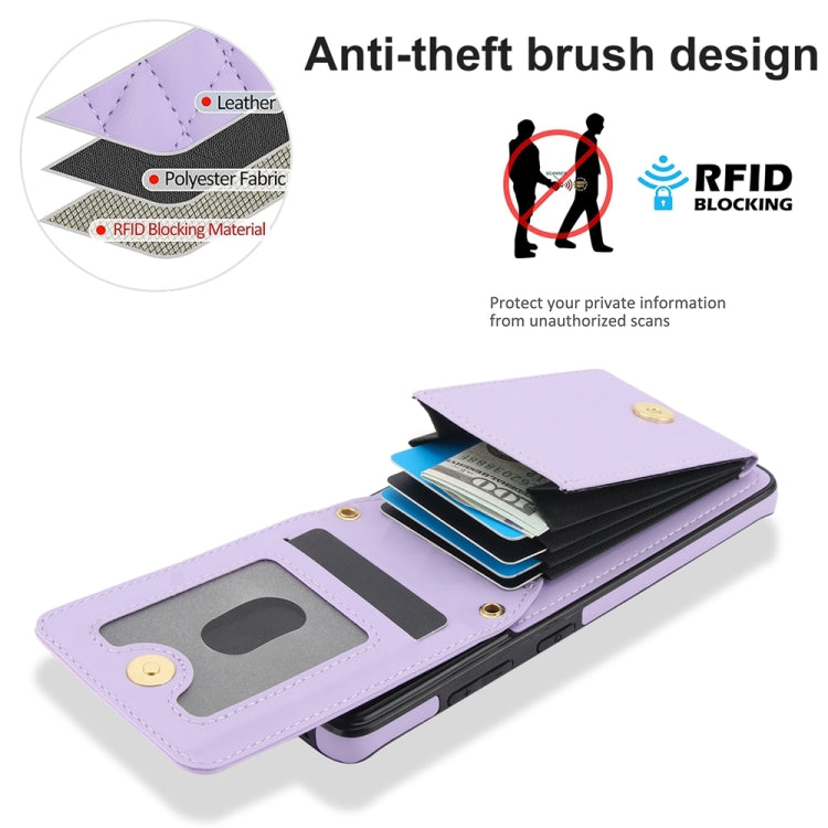 For Samsung Galaxy S21 Ultra 5G YM015 Crossbody Rhombic Card Bag RFID Phone Case