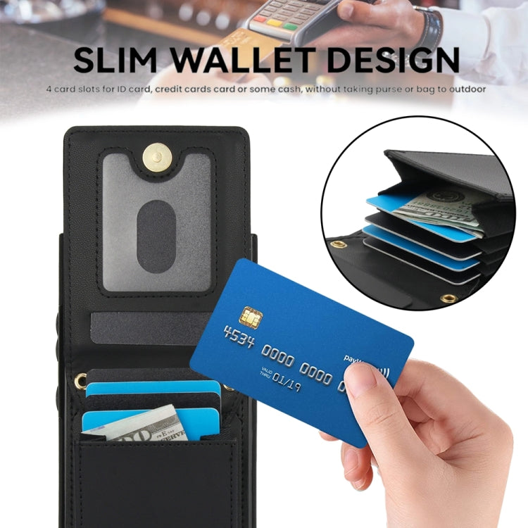 For Samsung Galaxy S24 Ultra 5G YM015 Crossbody Rhombic Card Bag RFID Phone Case